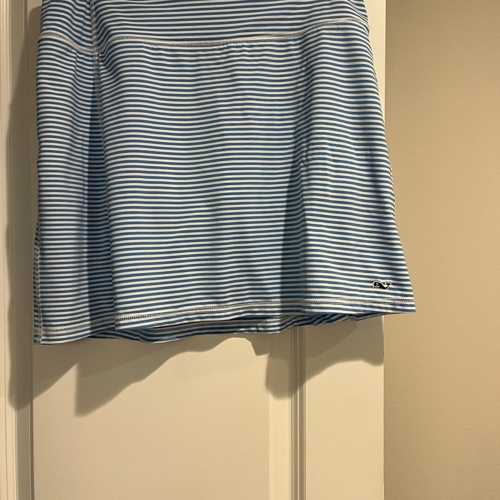 Vineyard Vines Blue and White Skater Mini Skirt